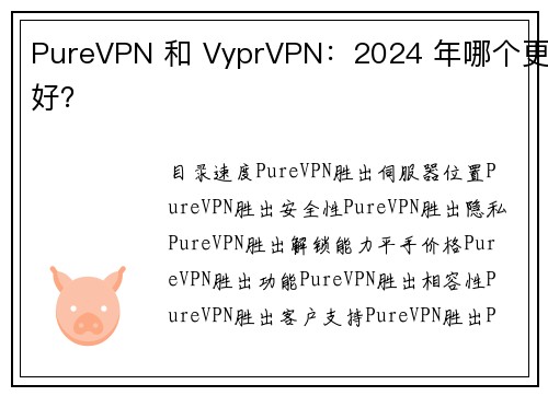 PureVPN 和 VyprVPN：2024 年哪个更好？